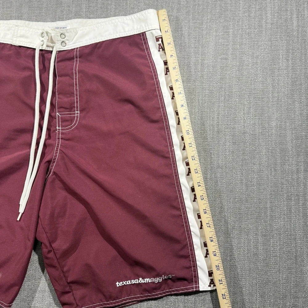 Texas A&M Aggies Swimsuit Mens Large Maroon Red Football Team Sports Beachwear‎